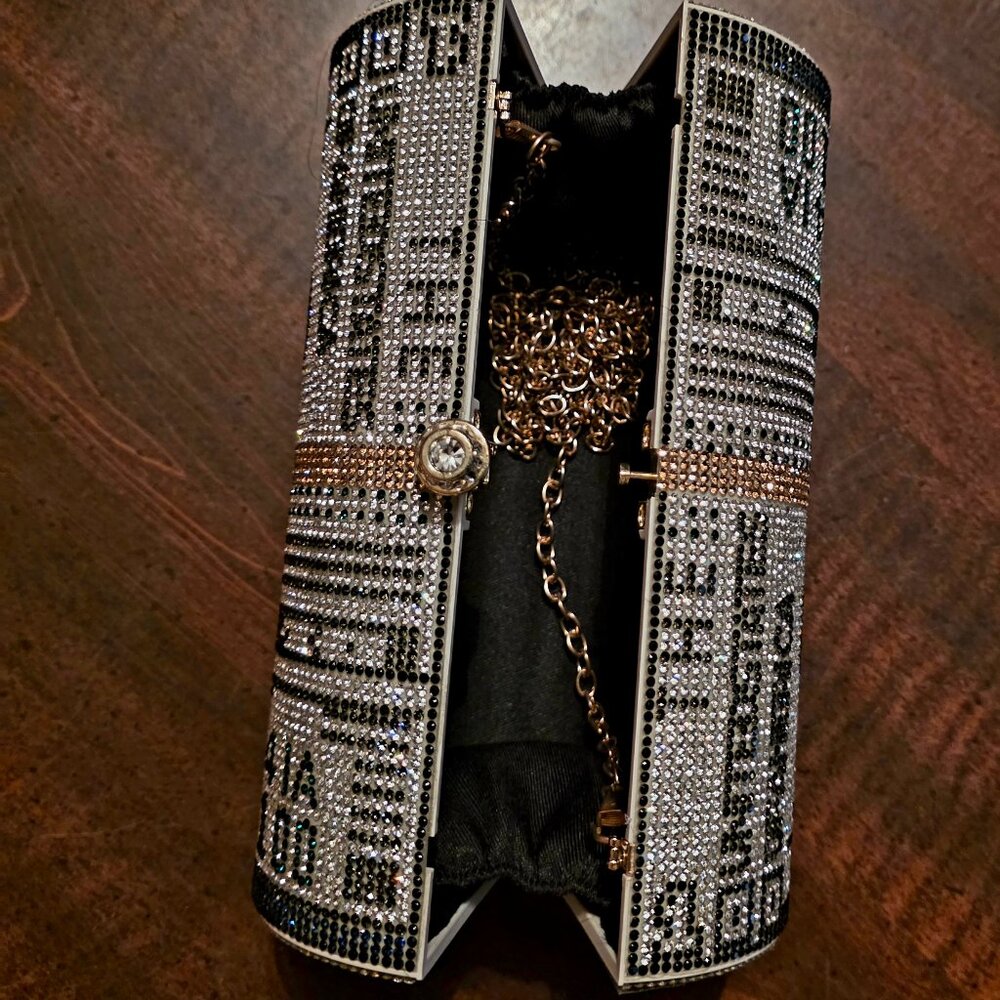 Crystal Money Clutch